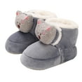 thumbnail image 3 of Generic Clearance Shoes for Girls Baby Boys Cotton Booties Winter Warm Slippers Toddler Non Slip Ankle Boots House Socks Shoes for Casual Breathable Shoe ﻿(0-6 Months,Gray), 3 of 9