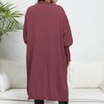 thumbnail image 5 of Long Cardigans for Women Loose and Lazy Woven Sweater With Double Pockets and Lantern Sleeves Cardigan Coats, 5 of 5