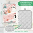 thumbnail image 6 of Yayeee Pot Holders Kitchen Heat Resistant with Pocket 7"x9.8" Cotton Oven Cooking Hot Pads, Pink Christmas Snowman, 6 of 7