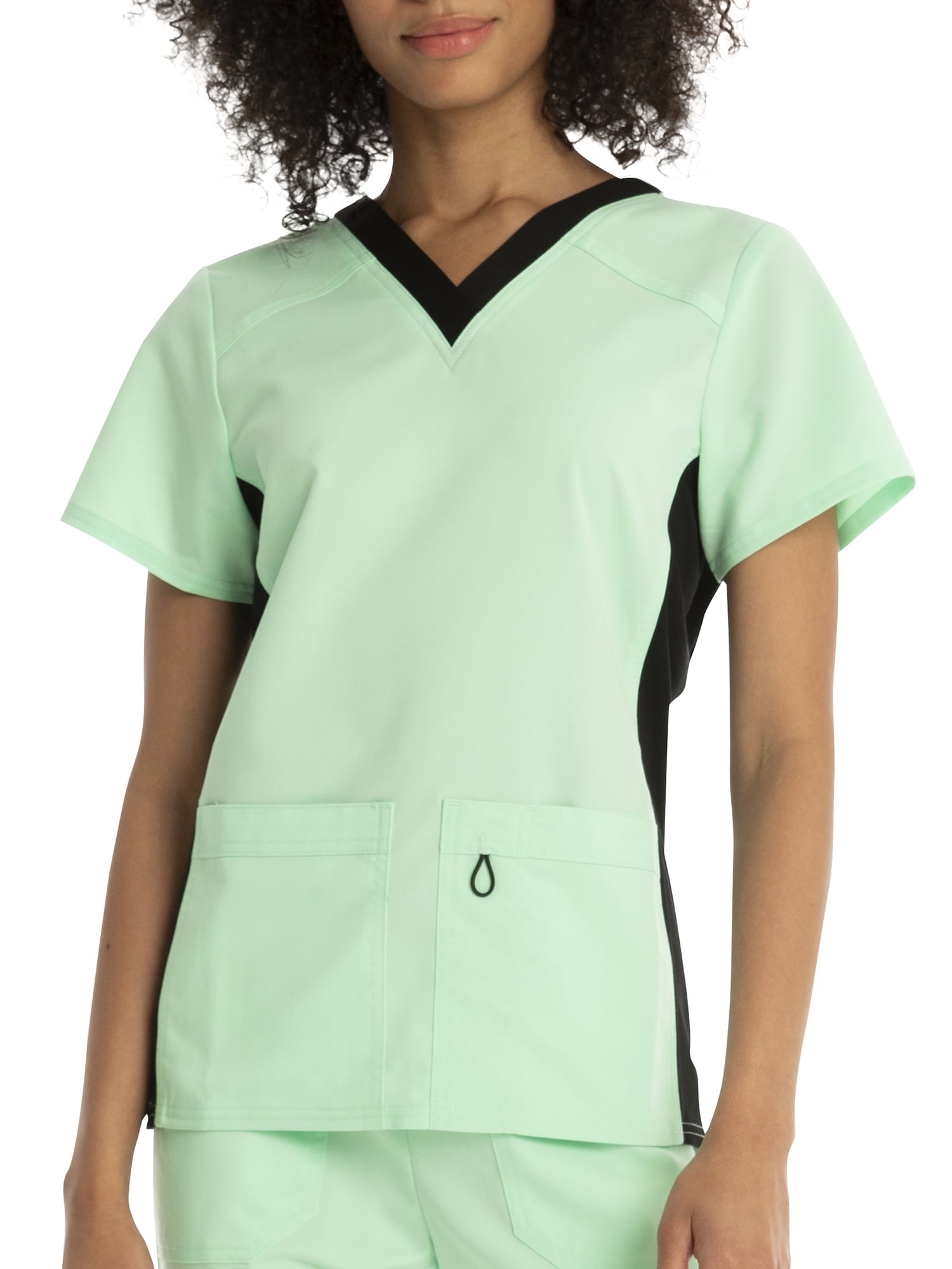 Scrubstar Women's Flexible Stretch Knit Side Panel VNeck Scrub Top