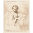 thumbnail image 2 of After Guercino 20x24 Black Ornate Framed Double Matted Museum Art Print Titled: Woman Playing a Violin (18th Century), 2 of 5