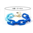 thumbnail image 5 of Colorful Summer Chunky Link Bracelets Trendy Minimalist Rainbow Candy Color Resin Link Bracelet Thick Acrylic Paperclip Chain Bracelet Beach Jewelry for Women Girls Gifts, 5 of 8