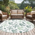 thumbnail image 4 of Sage Green Botanical Round Area Rug 7Ft Washable Circle Rugs for Dorm Laundry Room, Watercolor Spring Floral Summer Leaf Non-Slip Carpet Floor Mats Indoor Outdoor Carpet Runner Aesthetic Home Decor, 4 of 8