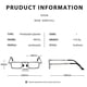 thumbnail image 2 of Portable Folding Reading Glasses Men Metal Round Square Anti Blue Light Eyewear Presbyopia Eyeglasses Frame Diopter +1.0 To +4.0300, 2 of 5