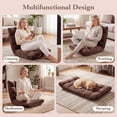 thumbnail image 4 of Costway 14-Position Adjustable Gaming Sofa with Soft Flannel Fabric Cover for Reading Coffee, 4 of 10