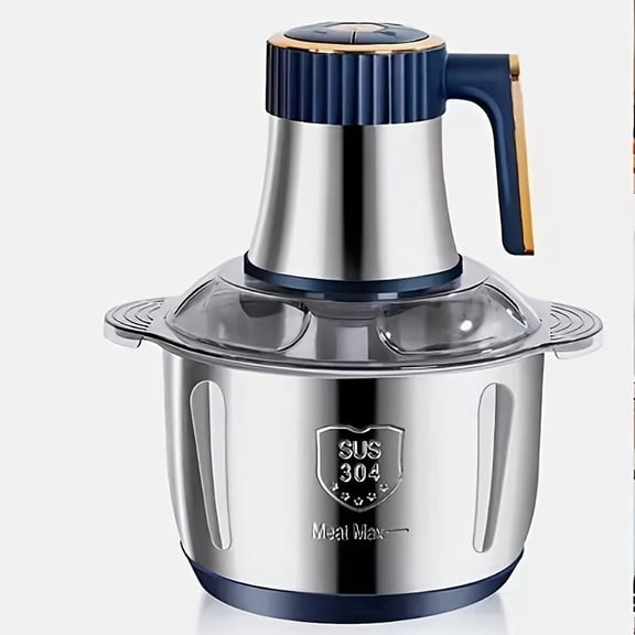 Electric Food Chopper with 5L Stainless Steel Bowl, Food Processor Meat Grinder, Blue