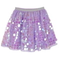 thumbnail image 3 of Disney Princess Little Girls' Long Sleeve Tee and Sequin Skirt Set Lilac Ariel Flounder, 3 of 5