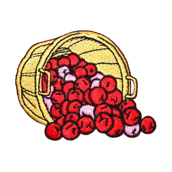ID 9119 Bushel of Apples Patch Harvest Farm Picking Embroidered Iron On Applique