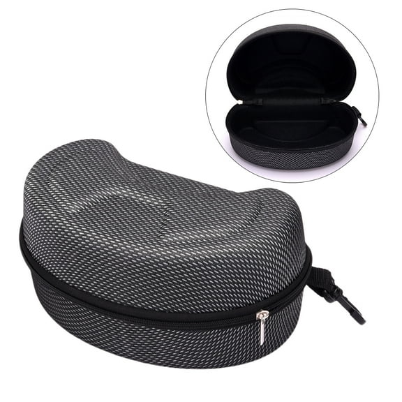 Raindrops Grey EVA Glasses Case for Large Sunglasses Shockproof and Stylish with Zipper 7.5 x 4.2 inches