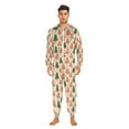 thumbnail image 5 of Adult Christmas Onesie Christmas Tree Shaped Gingerbread Cookies Zipper One-Piece Pajamas Unisex with Pockets, 5 of 6