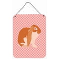 thumbnail image 1 of Carolines Treasures BB7962DS1216 English Lop Rabbit Pink Check Wall or Door Hanging Prints, 1 of 1