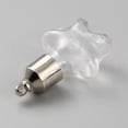 thumbnail image 2 of Clear Glass Bottle Pendants with Platinum Brass Finding Star Charms 32.5x20.5x12.5mm Hole: 1.8mm, 2 of 2