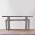 thumbnail image 6 of LifeSky 59 inch Console Table for Living Room Entryway: No Assembly Solid Wood Sideboard with Geometric Base - Distressed Gray - Ready to Use in 60 Seconds, 6 of 11
