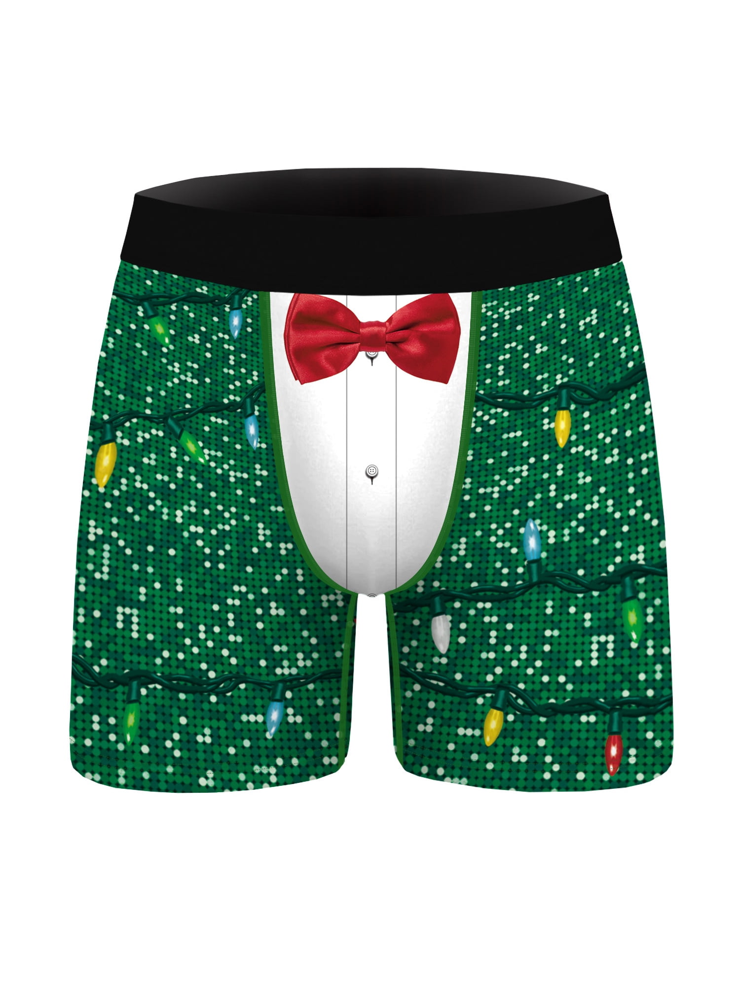 Sunisery Christmas Underwear for Men 3D Print Breathable Funny Novelty  Holiday Boxer Briefs 