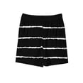 thumbnail image 3 of AJTQTH Striped Shorts for Girls Boys Kids Elastic Waist Short Pants with Pockets for Summer Beach Sport Lightweight Loose Trunks Black 13 Years, 3 of 4