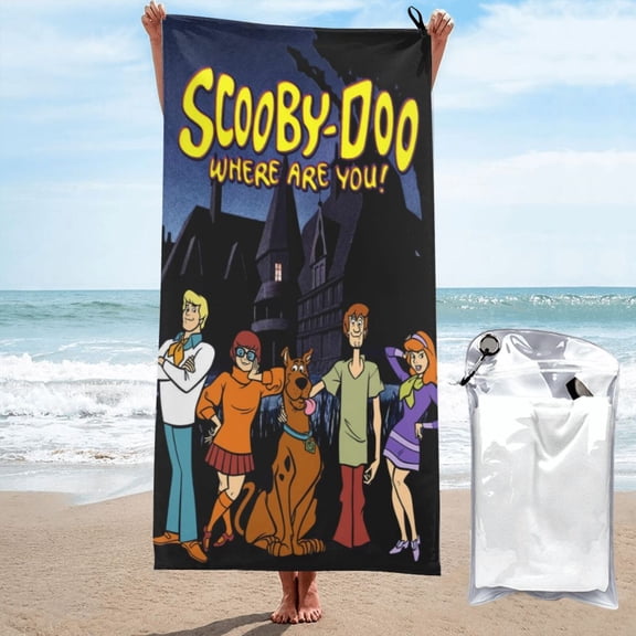 Scooby Doo Beach Towels, Print Quick Dry Lightweight Absorbent Bath Towels, Ultra Soft Microfiber Swim Towel for Travel Beach Gym Camping Yoga Picnics Pool 27.5"X55"