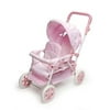 Badger Basket Pink Gingham Double Front-To-Back Doll Stroller