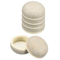 Furniture Sliders, 20 Pack 1" - Formed Felt Round Sliding Pads, Chair Glides for Carpeted Hardwood Floors (Beige)