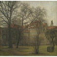 thumbnail image 3 of Svend Hammershøi 20x20 Black Modern Framed Museum Art Print Titled - The Garden of the Prince's Palace, Copenhagen (1905), 3 of 5