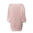 thumbnail image 4 of gakvbuo Off Shoulder Sweater Dress For Women Fall Fashion 2023 Oversized Knit Dress Chunky Pullover Jumper Long Sleeve Crewneck Sexy Loose Pullover Knit Sweater Tops, 4 of 5