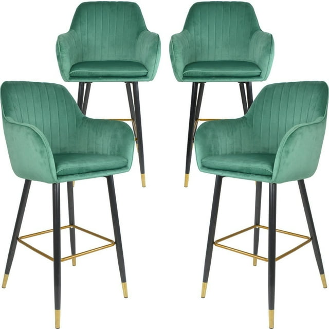 Banco Eames Alto RACK & PACK Kit 4 Sillas Color Verde