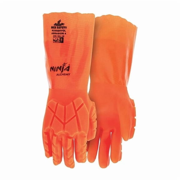 Mcr Safety Chemical Resistant Glove,S,Orange,PR N2658HVOS