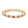 thumbnail image 4 of Pompeii3 1Cttw Citrine & Diamond Wedding Eternity Stackable Ring 10k Yellow Gold, 4 of 4