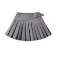 thumbnail image 3 of New Retro College Style Pleated Skirt with Bottoms-White-M, 3 of 6