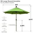 thumbnail image 2 of EliteShade 9Ft Market Umbrella Patio Outdoor Table Umbrella with Ventilation and 5 Years Non-Fading Guarantee，Ginkgo, 2 of 5