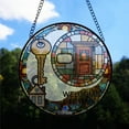thumbnail image 2 of New Home Key Stained Glass Suncatcher Window Hanging – Personalized Window Hanging Gift for Man, Woman, Family or Friends, Christmas 2025 Keepsake, 2 of 5