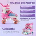 thumbnail image 7 of Gonex Roller Skates for Girls Boys 4 Size Adjustable Quad Skates with Light up Wheels, 7 of 7