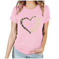 thumbnail image 2 of Goodtrade8 Valentines Womens Shirts Plus Size Cute Girls Valentine Graphic Pullover Gifts Short Sleeve Tops for Women, 2 of 7