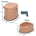 thumbnail image 4 of Indoor Outdoor  Portable Toilet with Non-slip Mat Brown Lightweight & Compact for Camping, Boat, Van, Emergency Use, 4 of 9