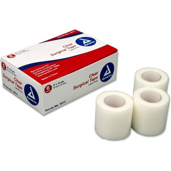 Dynarex Surgical Tape, 2 Inches x 10 Yards, 6 Count