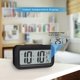 thumbnail image 3 of Reloj despertador digital con temperatura interior, funciona con pilas, función de repetición, pantalla de 12/24 h, ideal para dormitorios, niños, viajes, baño, escritorios, etc., 3 of 5