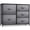 Black, variant on Sorbus 5 Drawer Dresser Storage Chest with Steel Frame, Wood Top, Fabric Bins, Multi Pastel