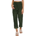 thumbnail image 1 of Pantalones de pana de color liso para mujer, pantalón informal, holgado, de cintura alta y pierna ancha, para otoño e invierno, 1 of 6