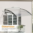 thumbnail image 3 of XYTREW Window Awning Door Canopy Exterior, 40" x 80" Awnings for Doors Polycarbonate Cover Patio Door Awning Rain Snow Sunlight Protection Hollow Sheet, 3 of 15