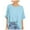 Blue, variant on Giftesty Tops for Women Women Oversized T-Shirt Summer Casual Loose Fit 5/4 Sleeve Short Sleeve Solid Macaron Color Loose Tee Tops