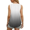 thumbnail image 6 of cfhntfmh Womens Eyelet Tank Tops Gradient Color Print Summer Tee Shirts Sleeveless V Neck Fashion Beach Vacation Outfits, 6 of 7
