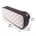 thumbnail image 3 of Picia Hand Drawn Strawberry Pattern Large Capacity PU Leather Pencil Case Organizer Pen Marker Holder Double Zipper Storage Bag Big Pencil Pouch for College Office, 3 of 6