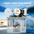 thumbnail image 6 of VEVOR Concession Window for Food Truck, 48"x36" Aluminum Alloy Service Window, Up to 85 Degrees Serving Window with 4 Sliding Windows & Awning Door & Drag Hook, for Food Truck Concession Trailer, 6 of 8