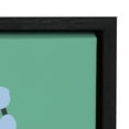 thumbnail image 3 of Kate and Laurel Sylvie Abstract Florals Green Framed Canvas Wall Art by Queenbe Monyei, 18x24 Black, Chic Floral Art Print for Wall, 3 of 8