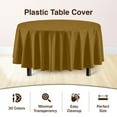 thumbnail image 2 of Exquisite 12 Premium Glam Gold Plastic 84" Round Waterproof Party Tablecloths, 2 of 7