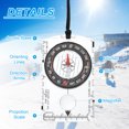 thumbnail image 3 of Uxcell Orienteering Compass, 2 Pack Navigation Hiking Compasses for Map Reading Survival Outdoor Exploring Transparent, 3 of 7