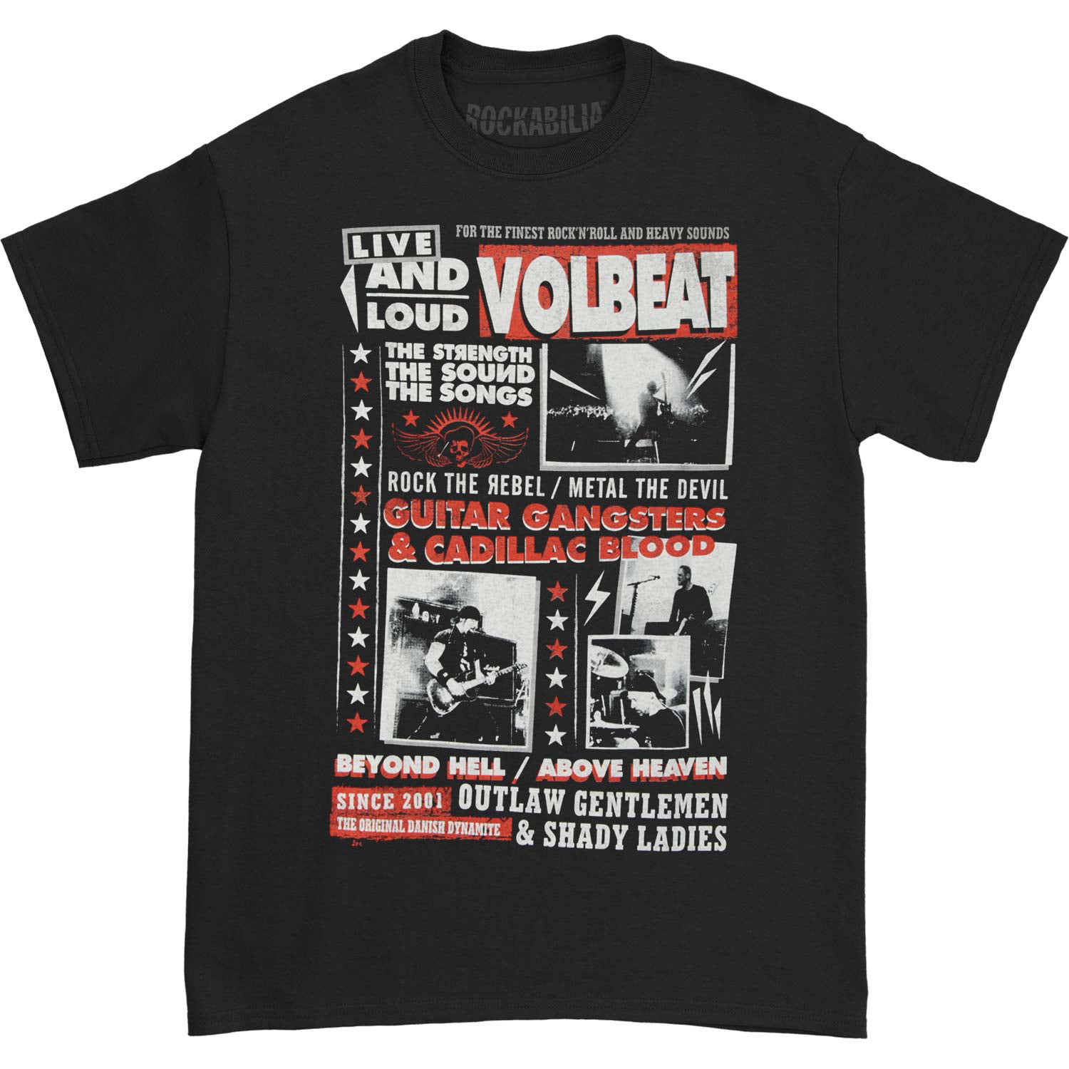 Volbeat Black Men's Tees Size S-3XL T-shirts 