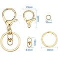 thumbnail image 5 of 32pcs Alloy Lobster Clasp 8 Colors Swivel Lanyard Snap Hook with 1.1" Key Ring Keychain Snap Hook Swivel Clasp Keychain Clips for Keychain DIY Bags Car DIY Jewelry Findings 1.1”×2.6”, 5 of 9