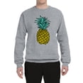 thumbnail image 2 of Wild Bobby, Trendy Tropical Pineapple, Fashion, Unisex Crewneck Graphic Sweatshirt, Heather Grey, Medium, 2 of 4