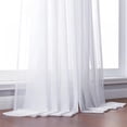 thumbnail image 3 of Aosijia 2Pcs/Set Window Curtain Polyester Solid Color Translucent Sheer Curtain 42x63Inch White for Kitchen Bedroom Living Room, 3 of 8