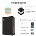thumbnail image 4 of Portapasaporte WALNEW RFID de cuero PU con bolígrafo para viaje, 4 of 9